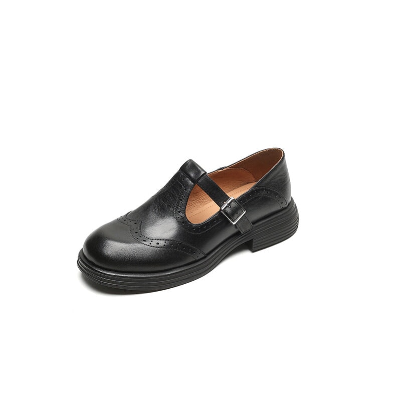 Eleganckie Mary Janes Wykonane Ze Skóry