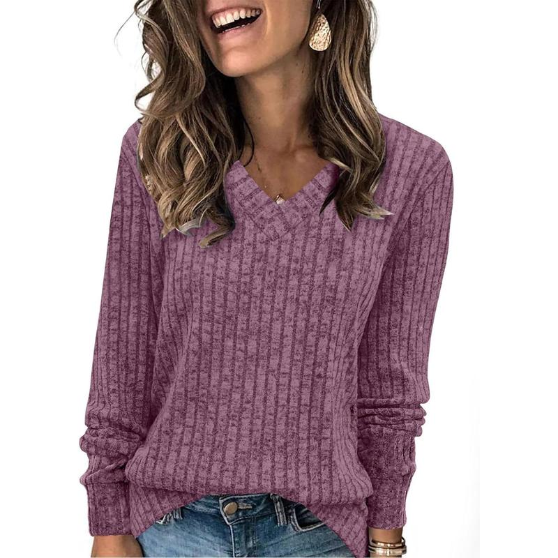 Faeryn – Lekki sweter z dekoltem w serek