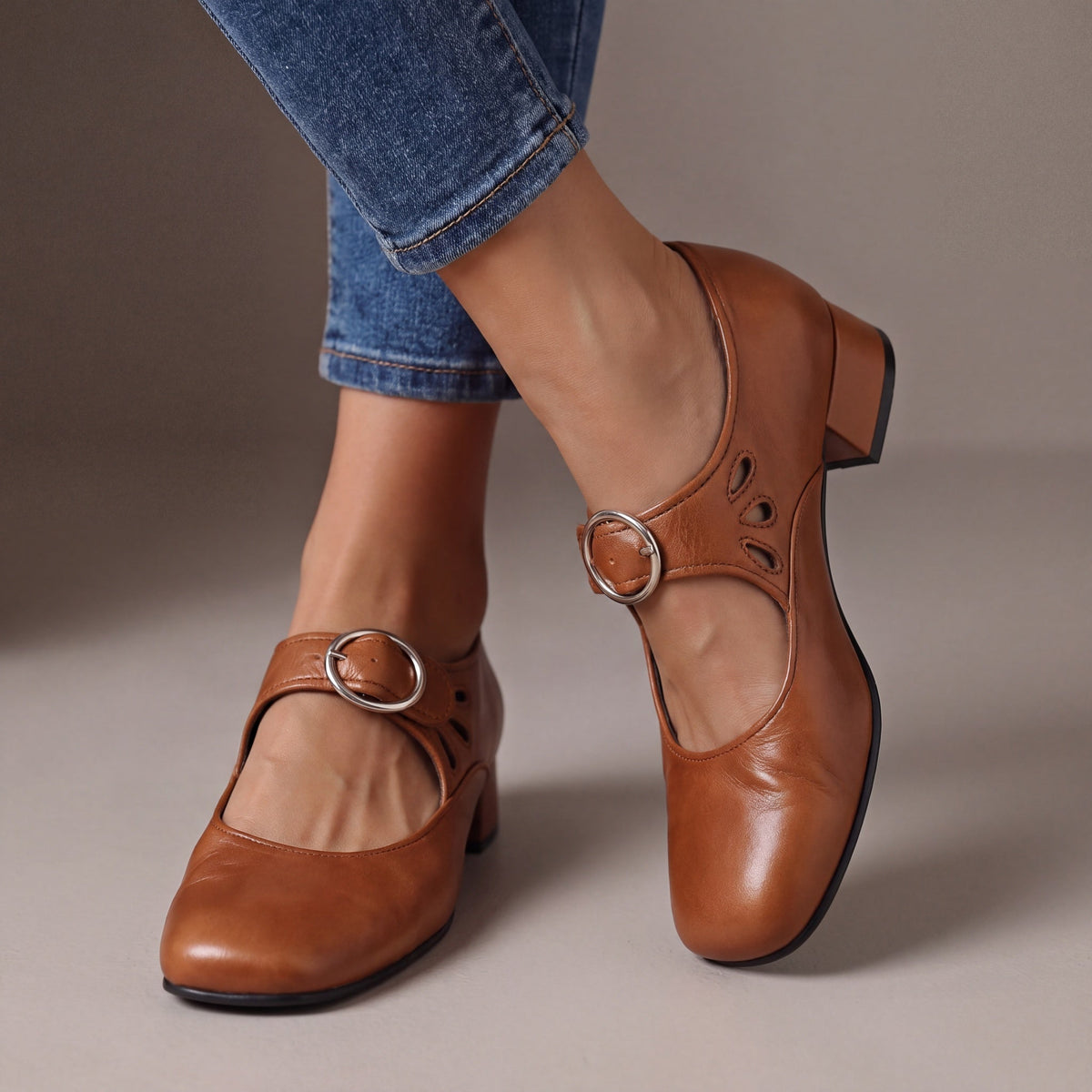Josephine | Skórzane ortopedyczne buty Mary Jane