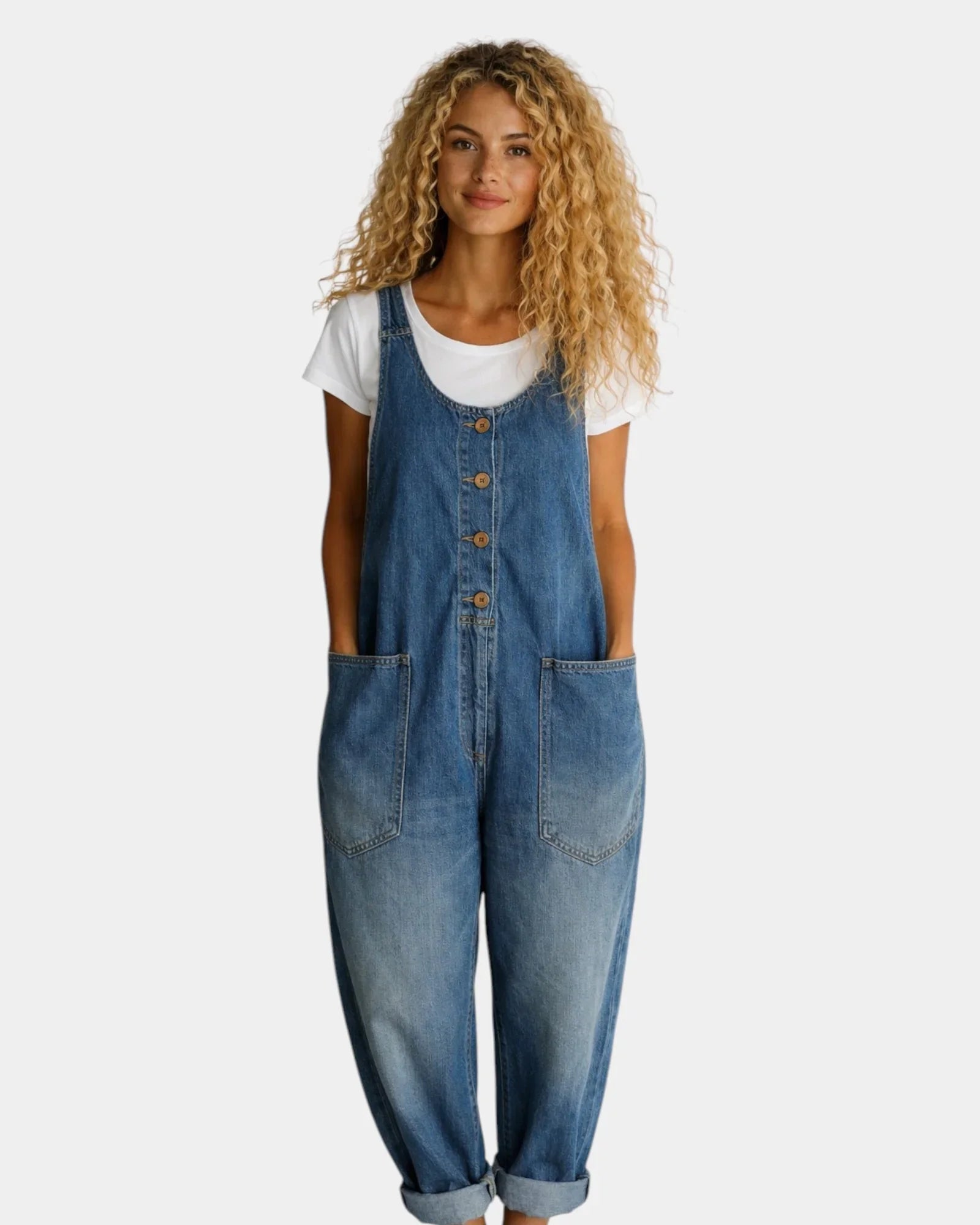 Lorena | Vintage denimowa salopeta z bawełny