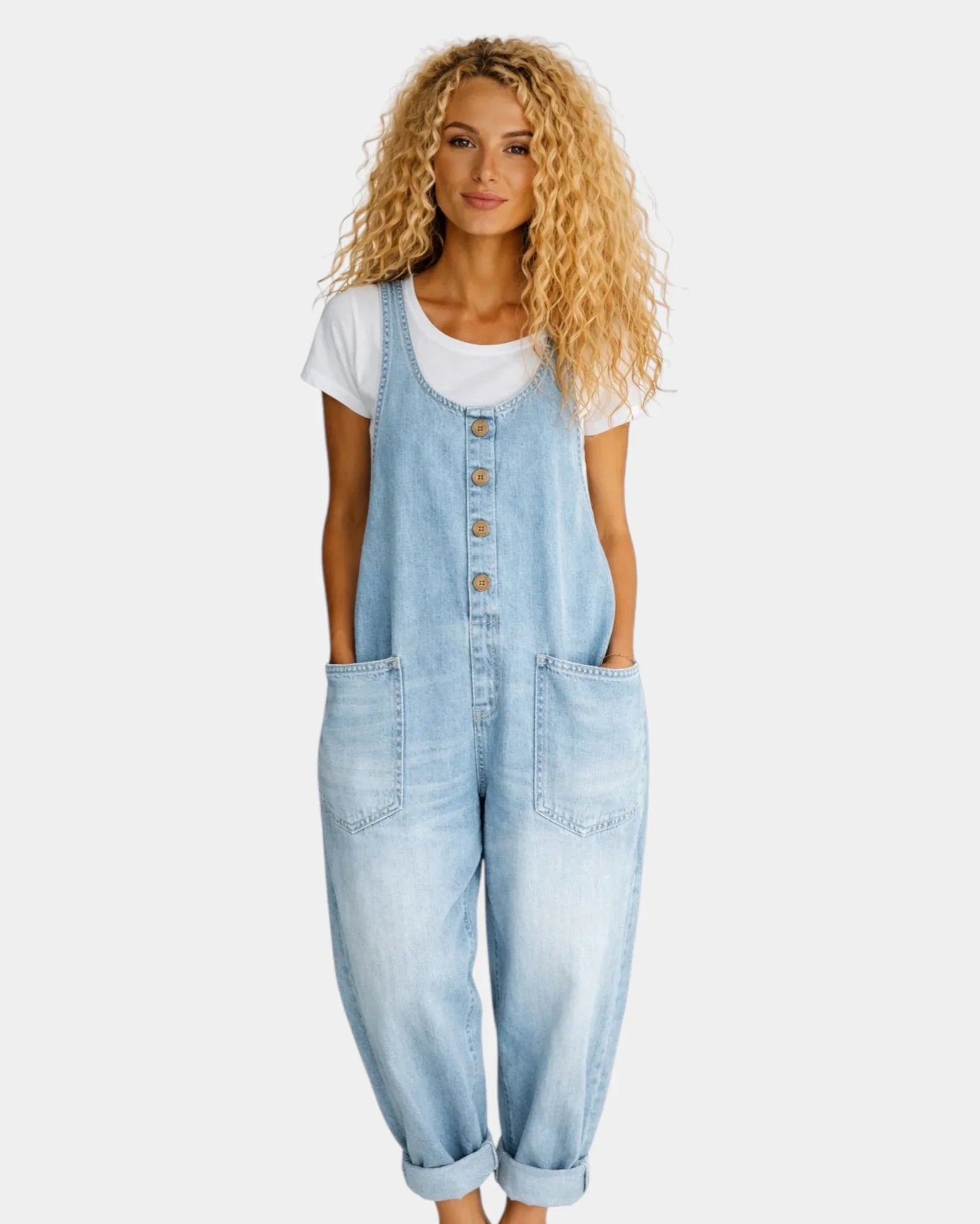 Lorena | Vintage denimowa salopeta z bawełny