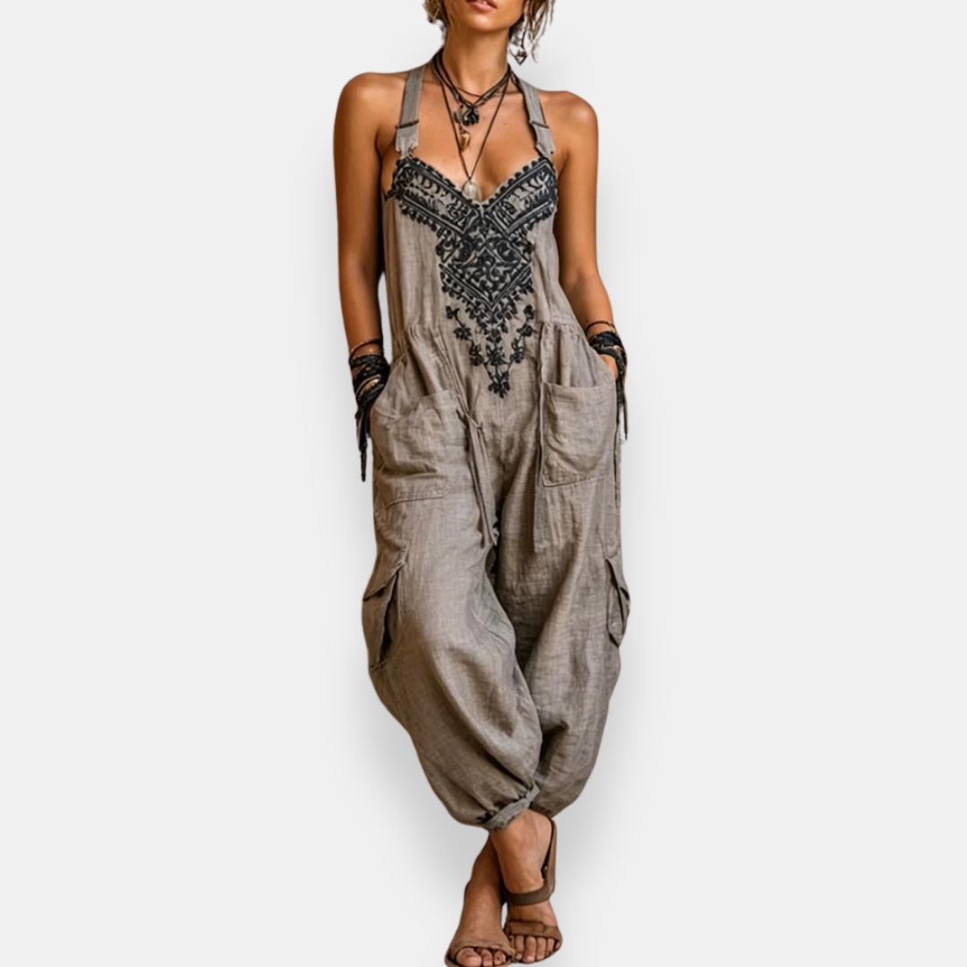 María Teresa | Boho haftowany kombinezon