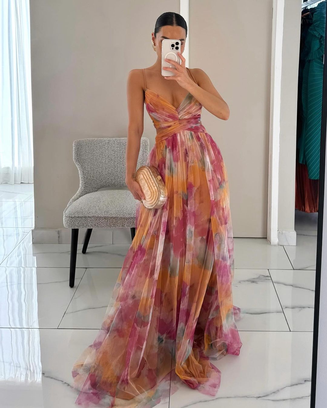 GISELLE | Sukienka Maxi z Chiffonu