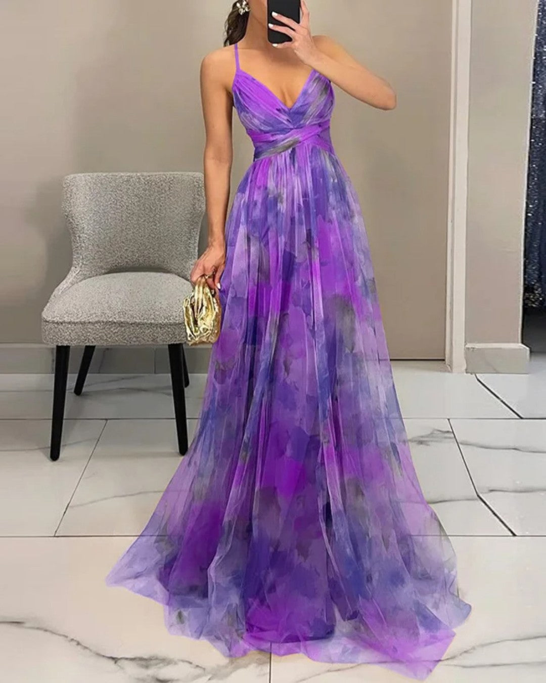 Giselle Letnia sukienka maxi w kwiaty