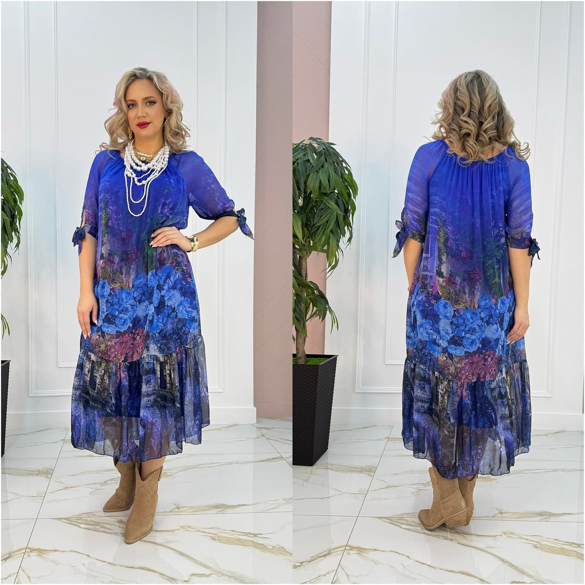Olesia™ Elegancka Kwiatowa Sukienka Maxi