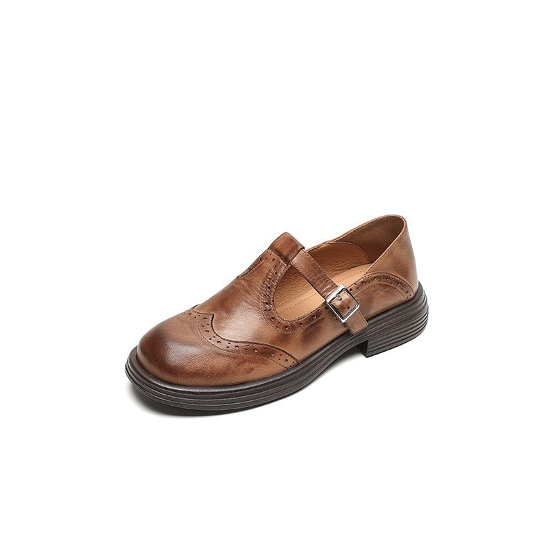 Eleganckie Mary Janes Wykonane Ze Skóry
