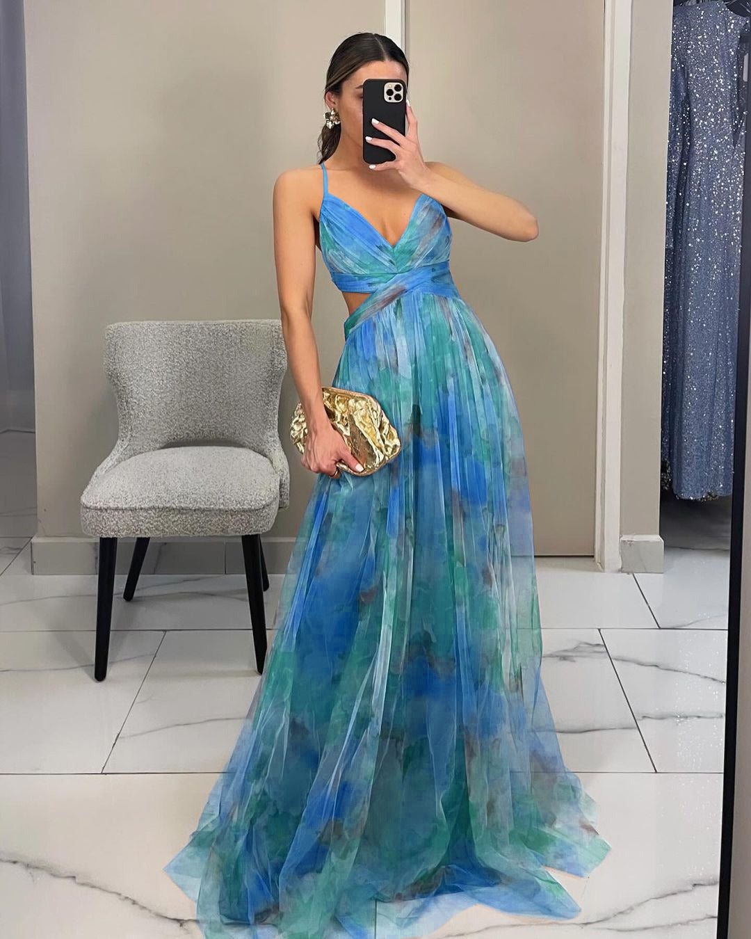 GISELLE | Sukienka Maxi z Chiffonu