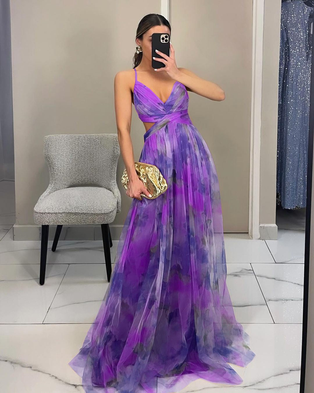 GISELLE | Sukienka Maxi z Chiffonu