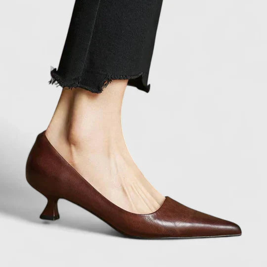 Eleganckie Ortopedyczne Skórzane Obcasy