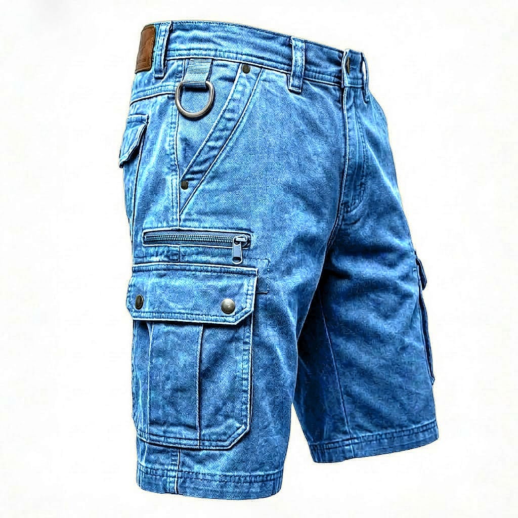 Mads™ | Funkcjonalne szorty cargo z denimu